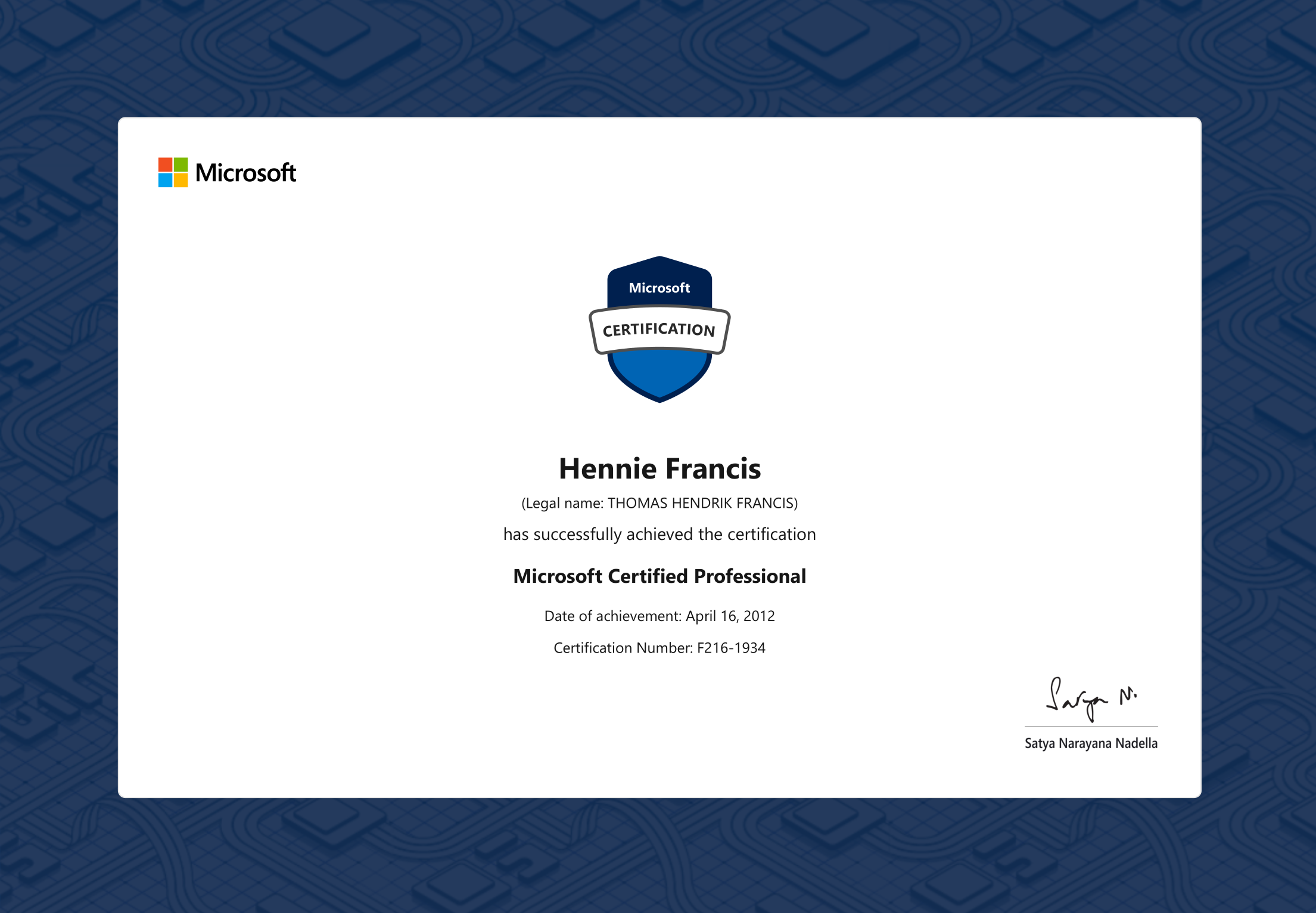 Microsoft Certified Professional